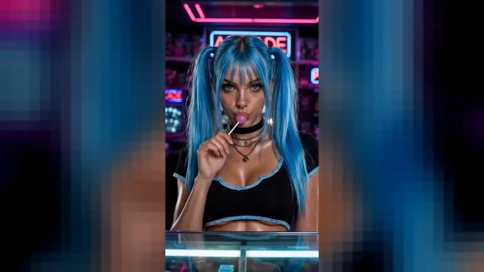 Horny at the Arcade – Candy AI uncensored short, episode 1